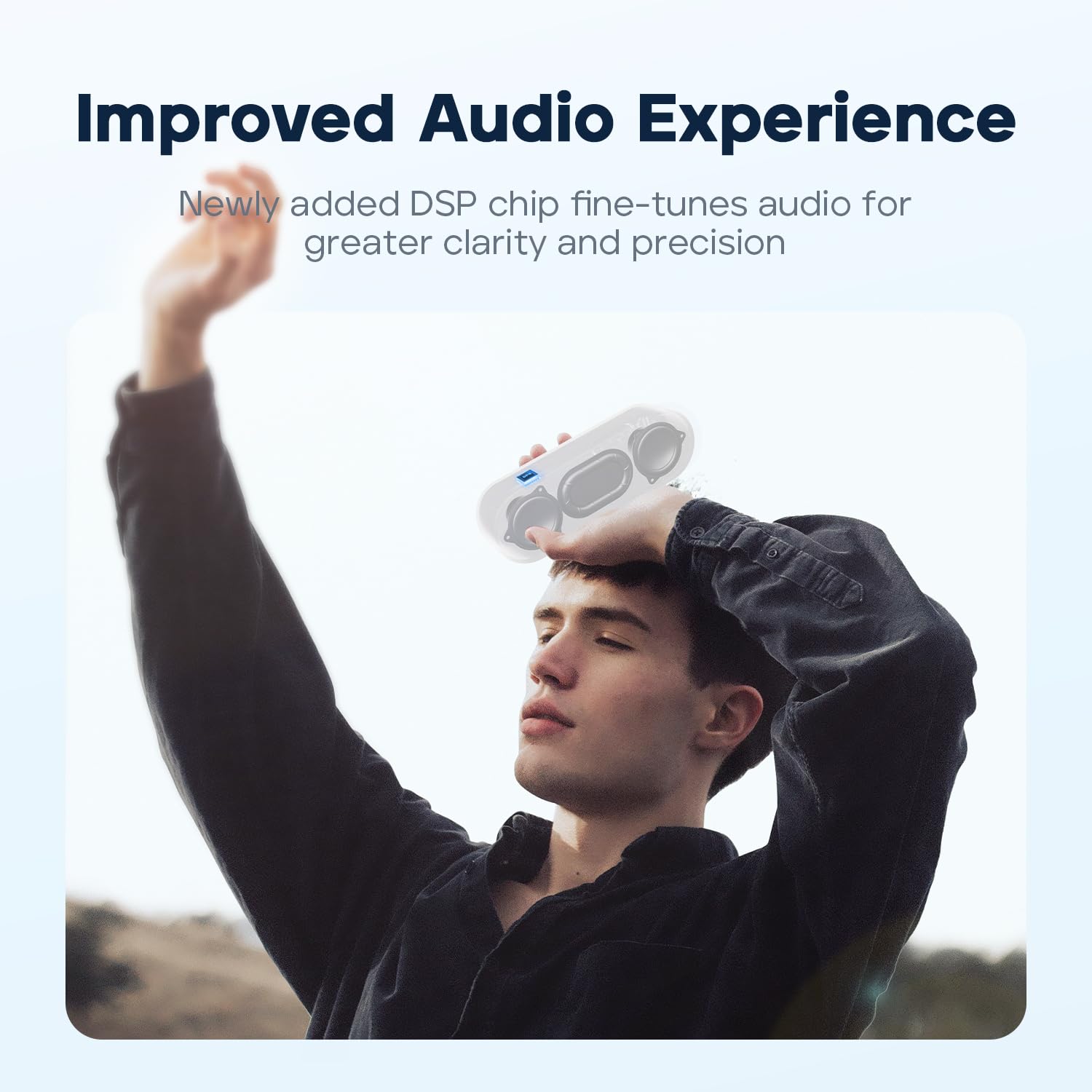 Tribit Updated Version XSound Go Wireless Bluetooth 5.3 Speakers with Loud Stereo Sound & Rich Bass 16W,24H Playtime,150 ft Bluetooth Range,Outdoor Lightweight IPX7 Waterproof,Built-in Mic (Black) - Image 3